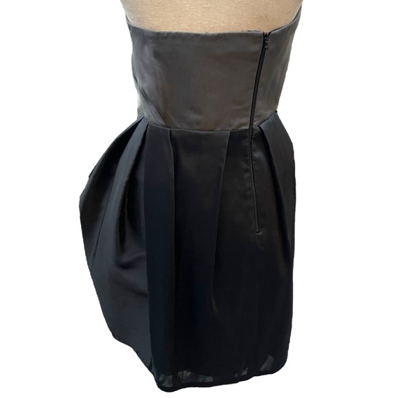 Lida Baday Grey/Black Silk Top Strapless Party Dress (4-6) - Picture 8 of 14